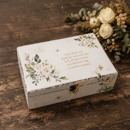 Poklon za učiteljicu – personalizirana kutija uspomena shabby chic
