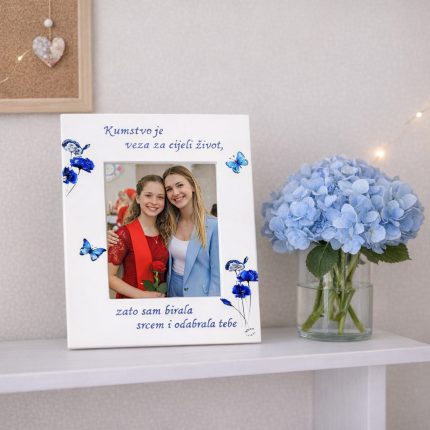 Poklon za kumu -Personalizirani okvir s rukom pisanim tekstom