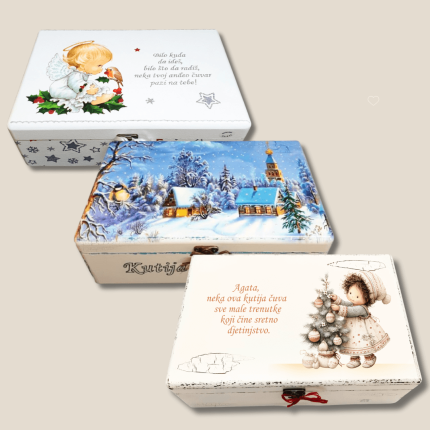 kutija uspomena s božićnim motivima