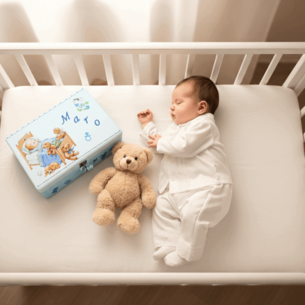 kutija uspomena poklon za krštenje – personalizirana drvena kutija s imenom