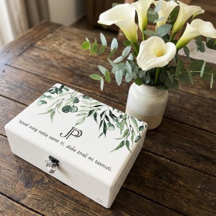 Kutija uspomena za vjenčanje s rukom pisanim tekstom | Personalizirani poklon