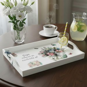 personalizirani poslužavnik s porukom Odmori se zaslužila si