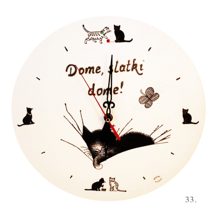 Zidni sat za ljubitelje mačaka – Dome, slatki dome!
