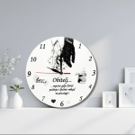 Zidni sat s obiteljskim motivom i personaliziranom porukom