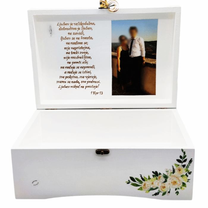 Personalizirana Kutija uspomena poklon je za sve prigode . Kutija je ručni rad, nosi rukom pisan i pomno odabran citat baš za osobu kojoj darujete
