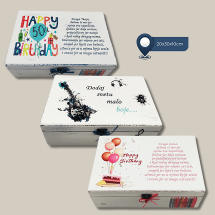 🎁 Personalizirana Kutija Uspomena – Happy Birthday 🎂