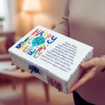 Personalizirana kutija uspomena za 50. ili 18. rođendan s natpisom Happy Birthday.