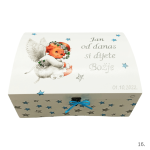 kutija uspomena s anđelom čuvarom i plavim zvjezdicama