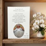 Personalizirana slika za krsne kumove s rukom pisanom porukom i fotografijom djeteta