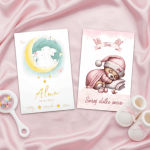 Drvena slika za dječju sobu s motivom zeke i medvjedića – personalizirani poklon za djevojčice