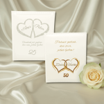 Personalizirani foto album za godišnjicu braka – model za srebrni i zlatni pir, s imenima para i elegantnim motivom srca.