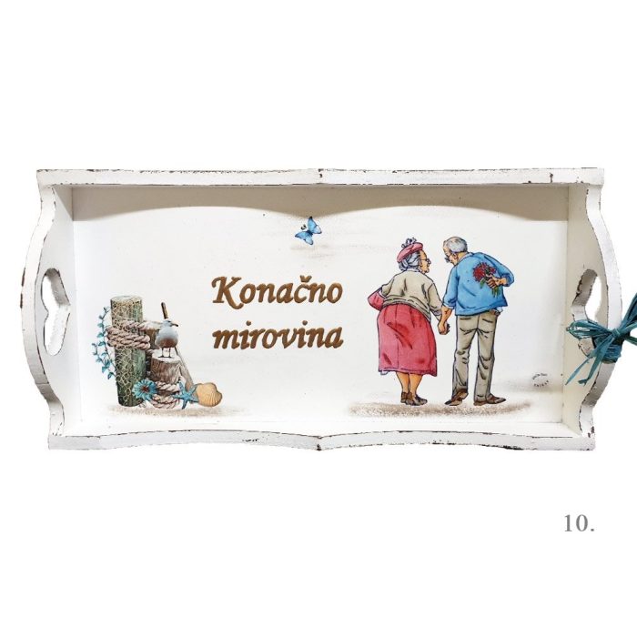 Poklon za mirovinu ili penziju – personalizirani poslužavnici s rukom pisanim tekstom 🎁☕