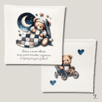 Foto album -personalizirani poklon za krštenje djeteta - medo sa dekicom