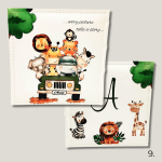 Foto album -personalizirani poklon za krštenje djeteta - šumske životinje