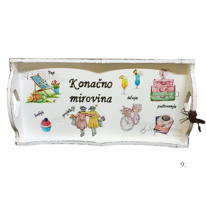 Poklon za mirovinu ili penziju – personalizirani poslužavnici s rukom pisanim tekstom 🎁☕