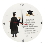 Elegantni sat za diplomu s gravurom datuma promocije i akademskim motivom