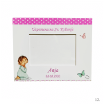 personalizirani okvir za djevojčice s anđelom i ružičastim motivima