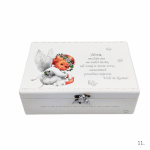 drvena kutija uspomena s anđelom čuvarom