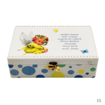 kutija uspomena za krštenje s ručno oslikanim anđelom