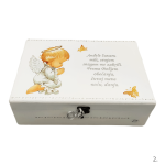 bijela kutija uspomena s molitvom Anđelu čuvaru