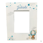 personalizirani okvir Jakob s plavim zvjezdicama i balonom