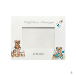 personalizirani okvir za blizance s medvjedićima