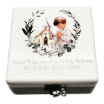 Personalizirane kutije uspomena za Prvu Pričest – unikatni poklon s rukom pisanim tekstom, idealan za sakrament svete pričesti.