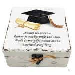 Elegantna kutija uspomena za diplomu s imenom i porukom ponosa