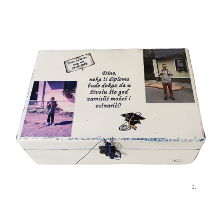 Poklon kutija za diplomu s imenom i porukom – uspomena koja traje zauvijek