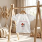 Personalizirana satenska krsna košuljica – Motiv anđeo