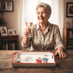 personalizirani poslužavnik za mirovinu s rukom pisanim tekstom