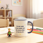 personalizirana šalica Mali princ s citatom “Čovjek samo srcem dobro vidi”