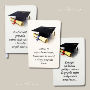 Rokovnik poklon za diplomu koji se može personalizirati