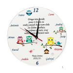 Personalizirani zidni sat za učiteljicu ili tetu u vrtiću – ručno izrađen dar s rukom pisanim tekstom, unikatni poklon pun emocija.