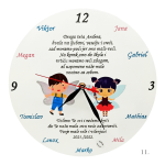 Personalizirani zidni sat za učiteljicu ili tetu u vrtiću – ručno izrađen dar s rukom pisanim tekstom, unikatni poklon pun emocija.