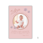 Personalizirani magnet zahvalnica s imenom i datumom krštenja, dizajniran kao uspomena za goste