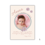 Personalizirani magnet zahvalnica s imenom i datumom krštenja, dizajniran kao uspomena za goste