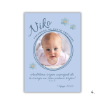 Personalizirani magnet zahvalnica s imenom i datumom krštenja, dizajniran kao uspomena za goste