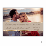 Zahvalnica magnet s fotografijom mladenaca – uspomena koja ostaje