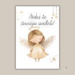 Magneti “Neka te čuvaju anđeli” – personalizirani pokloni za krštenje, rođenje i posebne prilike