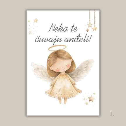 Magneti “Neka te čuvaju anđeli” – personalizirani pokloni za krštenje, rođenje i posebne prilike
