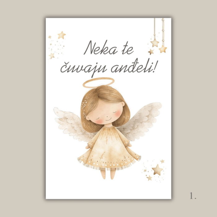 Magneti “Neka te čuvaju anđeli” – personalizirani pokloni za krštenje, rođenje i posebne prilike