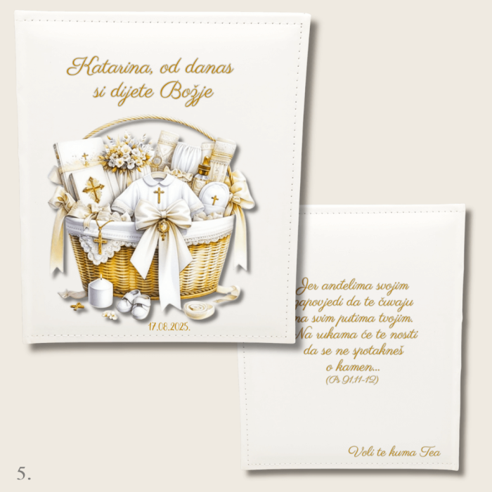 Personalizirani album za krštenje Katarina – uspomena puna ljubavi