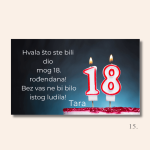 Magneti zahvalnice za rođendan – 18., 30., 40. i 50. rođendan