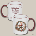 božićna šalica za brata – šalica s natpisom i božićnim uzorkom