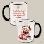 božićna šalica za kćer – personalizirani poklon s božićnim motivom