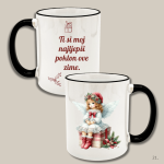 božićna šalica za unuku – personalizirani poklon s božićnim motivom