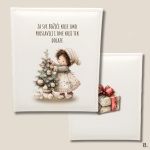 Božićni foto album s djevojčicom i borom – personalizirani poklon za Božić