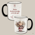 božićna šalica za kumu – personalizirani poklon s božićnim motivom