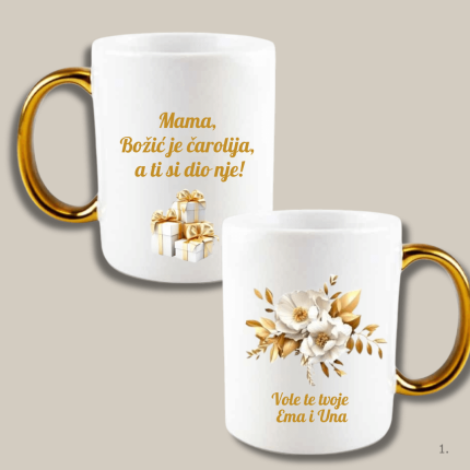 božićna šalica za mamu s natpisom – personalizirani poklon za Božić